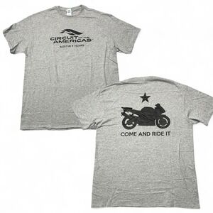 Circuit of the Americas T-Shirt L Gray COME AND RIDE IT Moto GP F1 NASCAR Austin